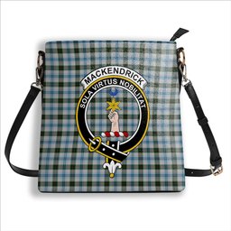 ScotsTee Shop Scottish MacKendrick Dress Crest Tartan Bucket Bag Ladies Shoulder Bag Midi