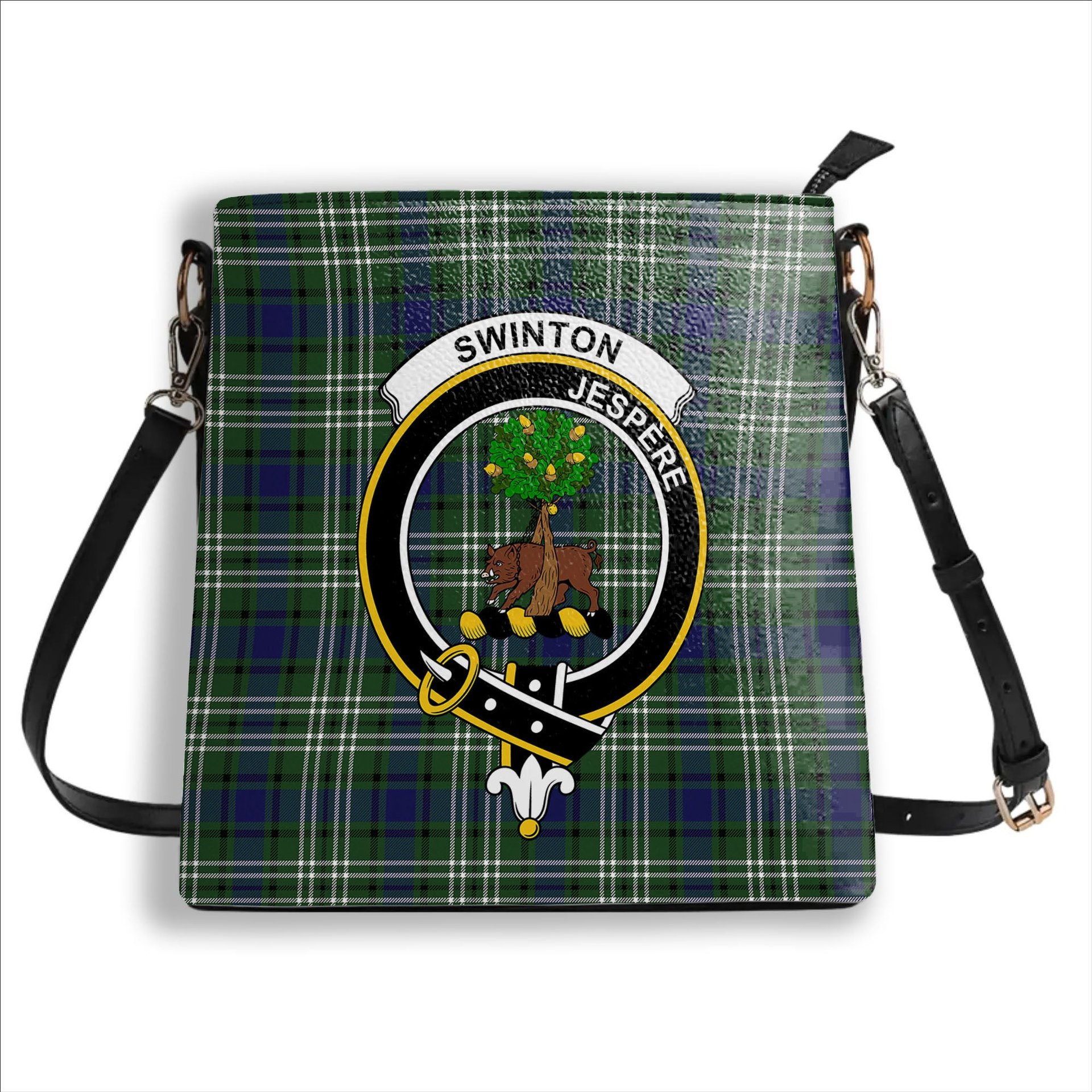 ScotsTee Shop Scottish Swinton Crest Tartan Bucket Bag Ladies Shoulder Bag Midi
