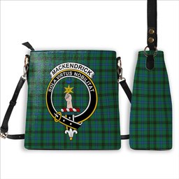 ScotsTee Shop Scottish MacKendrick Ancient Crest Tartan Bucket Bag Ladies Shoulder Bag Midi