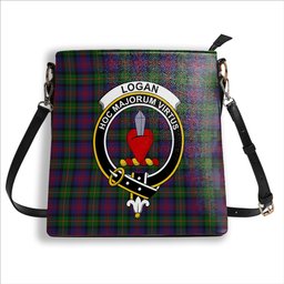 ScotsTee Shop Scottish Logan 1831 Crest Tartan Bucket Bag Ladies Shoulder Bag Midi