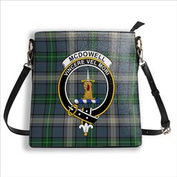 ScotsTee Shop Scottish McDowell Crest Tartan Bucket Bag Ladies Shoulder Bag Midi