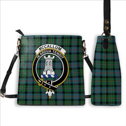 ScotsTee Shop Scottish McCallum Ancient Crest Tartan Bucket Bag Ladies Shoulder Bag Midi