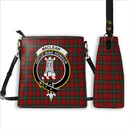 ScotsTee Shop Scottish MacLean 2 Crest Tartan Bucket Bag Ladies Shoulder Bag Midi