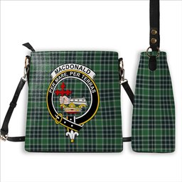 ScotsTee Shop Scottish MacDonald Lord of the Isles Hunting Modern Crest Tartan Bucket Bag Ladies Shoulder Bag Midi