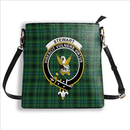 ScotsTee Shop Scottish Stewart Hunting Ancient Crest Tartan Bucket Bag Ladies Shoulder Bag Midi