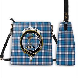 ScotsTee Shop Scottish Roberton Crest Tartan Bucket Bag Ladies Shoulder Bag Midi