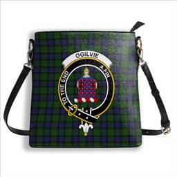 ScotsTee Shop Scottish Ogilvie of Inverarity VS 2 Crest Tartan Bucket Bag Ladies Shoulder Bag Midi