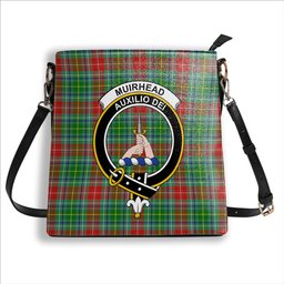 ScotsTee Shop Scottish Muirhead SC Crest Tartan Bucket Bag Ladies Shoulder Bag Midi