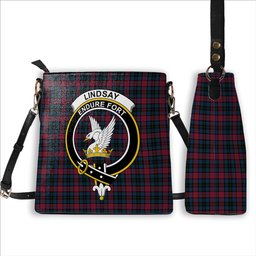 ScotsTee Shop Scottish Lindsay-McGee Modern Clan Crest Tartan Bucket Bag Ladies Shoulder Bag Midi