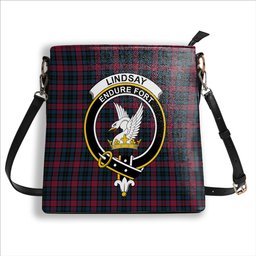 ScotsTee Shop Scottish Lindsay-McGee Modern Clan Crest Tartan Bucket Bag Ladies Shoulder Bag Midi