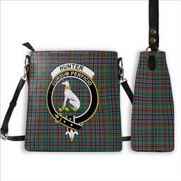 ScotsTee Shop Scottish Hunter Old Ancient Crest Tartan Bucket Bag Ladies Shoulder Bag Midi