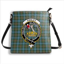 ScotsTee Shop Scottish Pasley District Crest Tartan Bucket Bag Ladies Shoulder Bag Midi