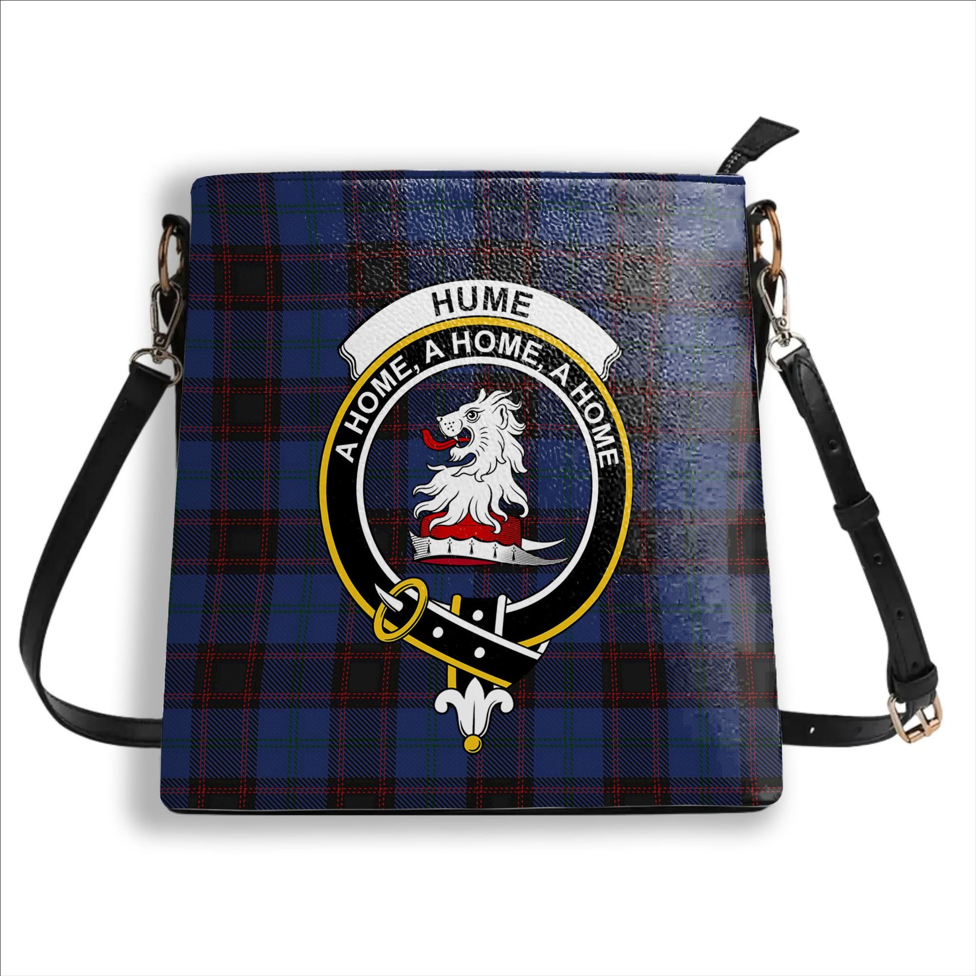 ScotsTee Shop Scottish Hume Crest Tartan Bucket Bag Ladies Shoulder Bag Midi