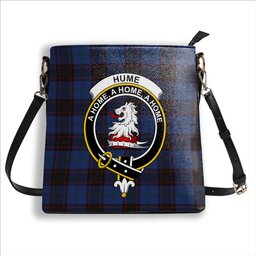 ScotsTee Shop Scottish Hume Crest Tartan Bucket Bag Ladies Shoulder Bag Midi