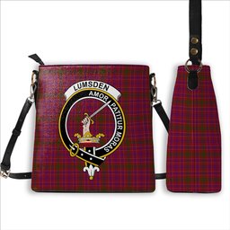 ScotsTee Shop Scottish Lumsden of Clova Crest Tartan Bucket Bag Ladies Shoulder Bag Midi