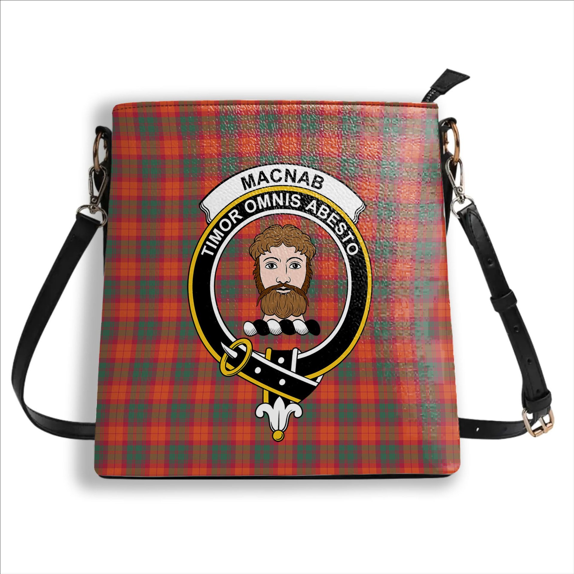 ScotsTee Shop Scottish MacNab Ancient Crest Tartan Bucket Bag Ladies Shoulder Bag Midi