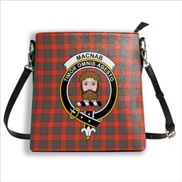 ScotsTee Shop Scottish MacNab Ancient Crest Tartan Bucket Bag Ladies Shoulder Bag Midi