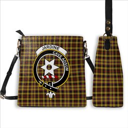 ScotsTee Shop Scottish Jardine Crest Tartan Bucket Bag Ladies Shoulder Bag Midi