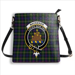 ScotsTee Shop Scottish MacKenzie Morgan Crest Tartan Bucket Bag Ladies Shoulder Bag Midi