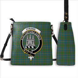 ScotsTee Shop Scottish Strang of Balkaskie Ancient Crest Tartan Bucket Bag Ladies Shoulder Bag Midi