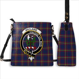 ScotsTee Shop Scottish MacLaine of Lochbuie Hunting Modern Crest Tartan Bucket Bag Ladies Shoulder Bag Midi