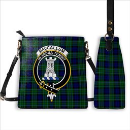 ScotsTee Shop Scottish MacCallum Modern SC Crest Tartan Bucket Bag Ladies Shoulder Bag Midi