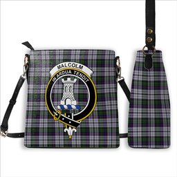 ScotsTee Shop Scottish Malcolm Dress Lochcarron 2005 Crest Tartan Bucket Bag Ladies Shoulder Bag Midi