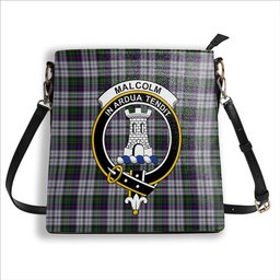 ScotsTee Shop Scottish Malcolm Dress Lochcarron 2005 Crest Tartan Bucket Bag Ladies Shoulder Bag Midi