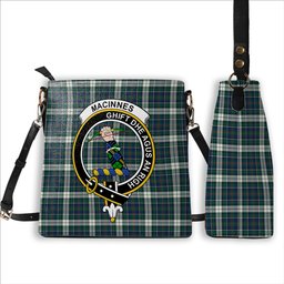ScotsTee Shop Scottish MacInnes Dress Modern Crest Tartan Bucket Bag Ladies Shoulder Bag Midi