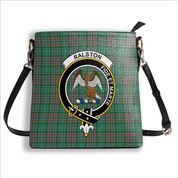 ScotsTee Shop Scottish Ralston USA Ancient Crest Tartan Bucket Bag Ladies Shoulder Bag Midi