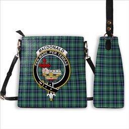 ScotsTee Shop Scottish MacDonald of the Isles Hunting Ancient Crest Tartan Bucket Bag Ladies Shoulder Bag Midi