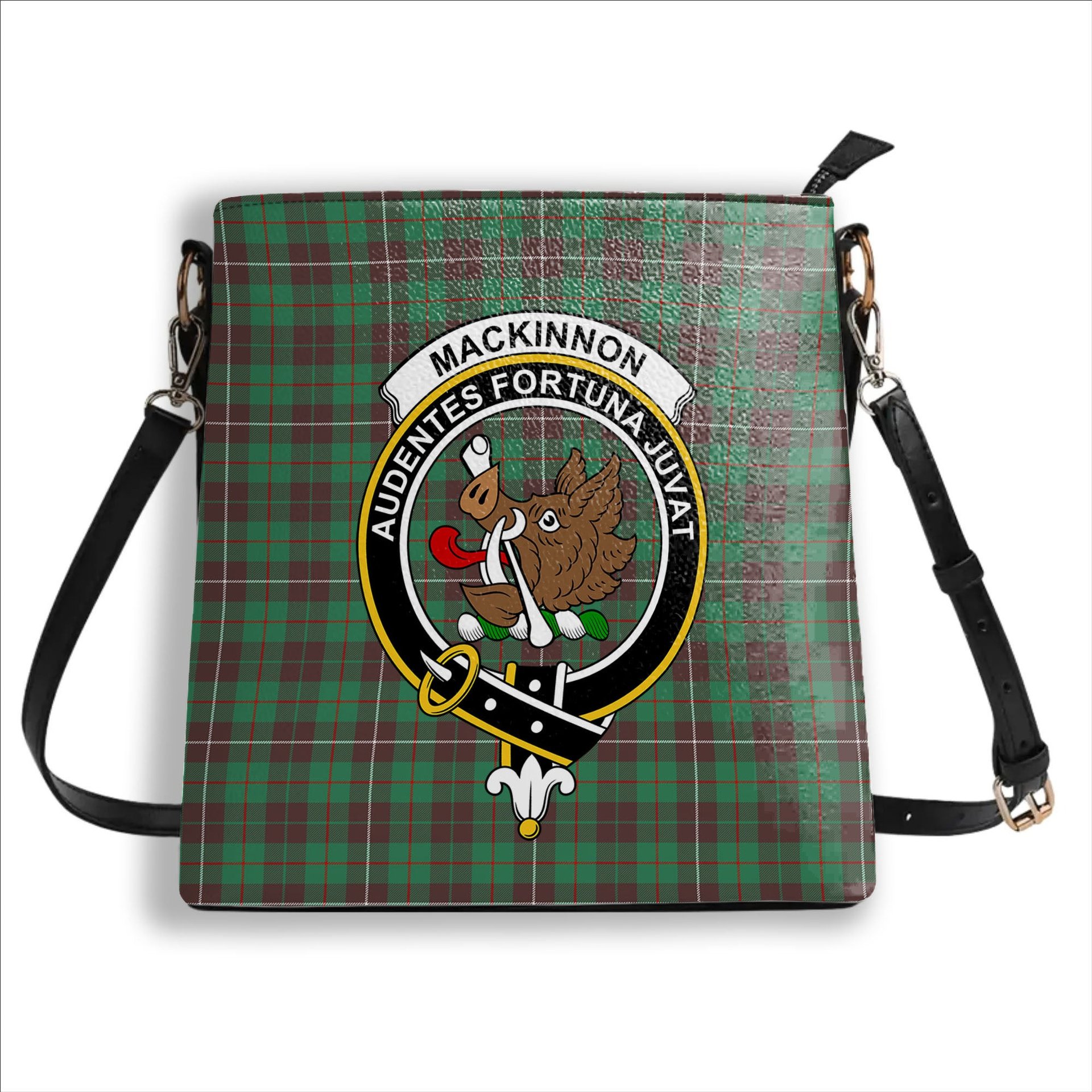 ScotsTee Shop Scottish MacKinnon Hunting Ancient Crest Tartan Bucket Bag Ladies Shoulder Bag Midi