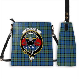 ScotsTee Shop Scottish MacLeod of Harris Ancient Crest Tartan Bucket Bag Ladies Shoulder Bag Midi