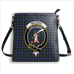 ScotsTee Shop Scottish MacRae Hunting Modern Crest Tartan Bucket Bag Ladies Shoulder Bag Midi
