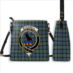 ScotsTee Shop Scottish McDonell Of Glengarry Ancient Crest Tartan Bucket Bag Ladies Shoulder Bag Midi