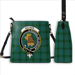 ScotsTee Shop Scottish Walker Hunting Ancient Crest Tartan Bucket Bag Ladies Shoulder Bag Midi