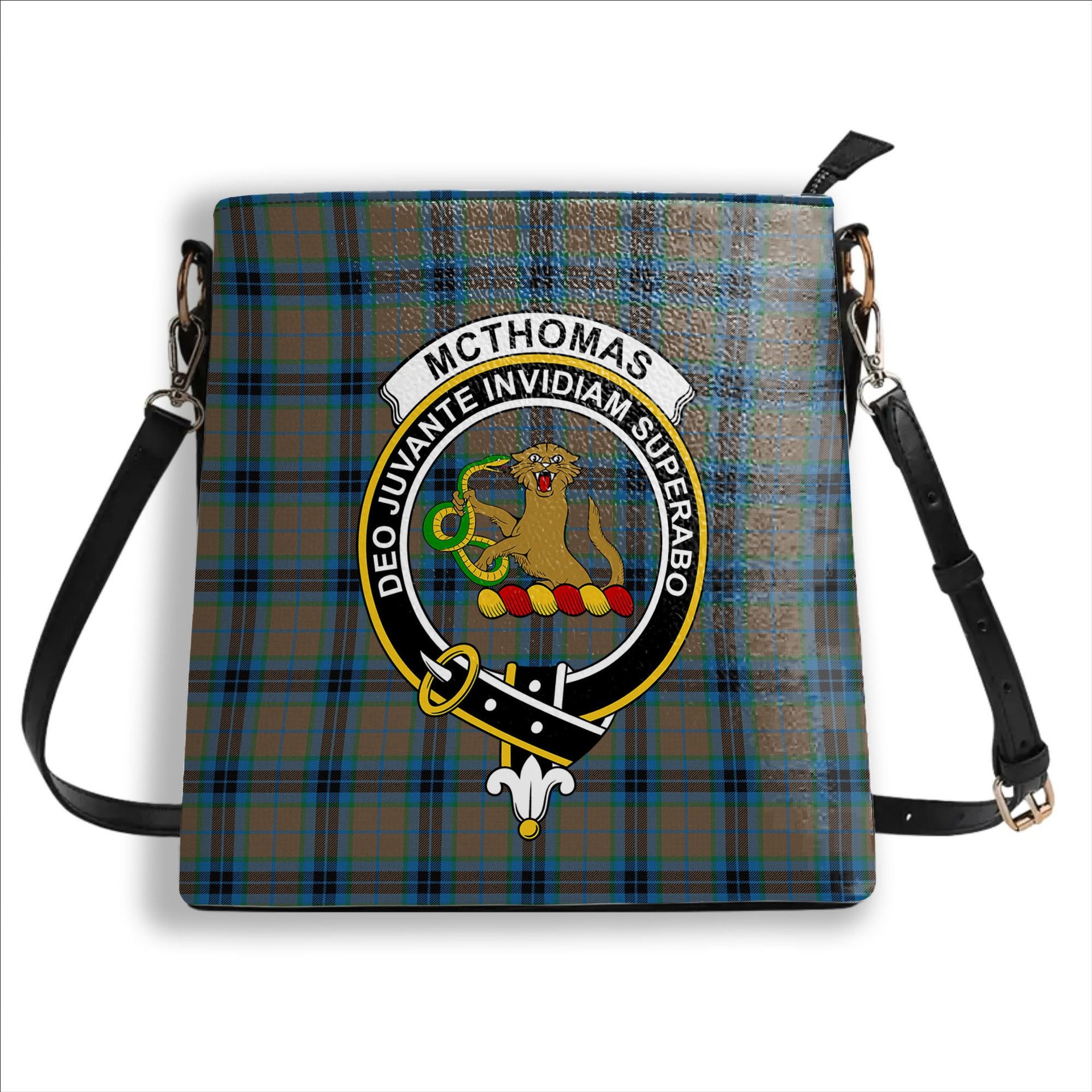 ScotsTee Shop Scottish McThomas Hunting Ancient Crest Tartan Bucket Bag Ladies Shoulder Bag Midi