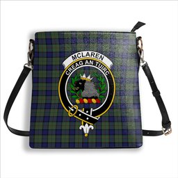 ScotsTee Shop Scottish McLaren Crest Tartan Bucket Bag Ladies Shoulder Bag Midi