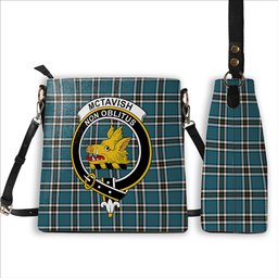 ScotsTee Shop Scottish McTavish Dress Ancient Crest Tartan Bucket Bag Ladies Shoulder Bag Midi