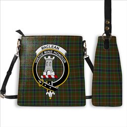 ScotsTee Shop Scottish MacLean of Kingairloch Crest Tartan Bucket Bag Ladies Shoulder Bag Midi