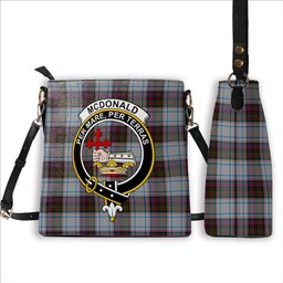 ScotsTee Shop Scottish McDonald Dress Ancient Crest Tartan Bucket Bag Ladies Shoulder Bag Midi