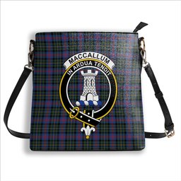 ScotsTee Shop Scottish MacCallum of Berwick Modern Crest Tartan Bucket Bag Ladies Shoulder Bag Midi