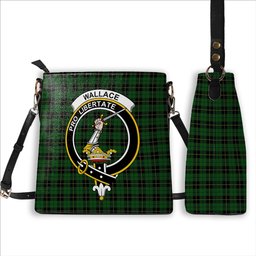 ScotsTee Shop Scottish Wallace Hunting Crest Tartan Bucket Bag Ladies Shoulder Bag Midi