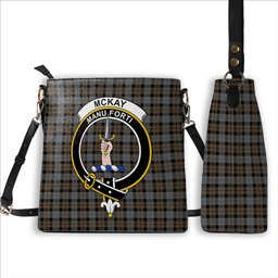 ScotsTee Shop Scottish McKay Weathered Crest Tartan Bucket Bag Ladies Shoulder Bag Midi