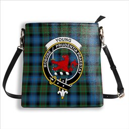 ScotsTee Shop Scottish Young Melvina Ancient Crest Tartan Bucket Bag Ladies Shoulder Bag Midi
