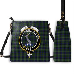 ScotsTee Shop Scottish McNeil of Colonsay Crest Tartan Bucket Bag Ladies Shoulder Bag Midi