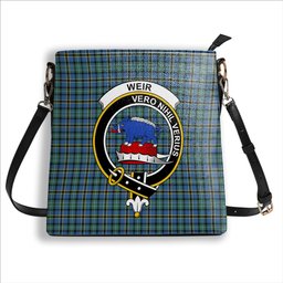 ScotsTee Shop Scottish Weir Ancient SC Crest Tartan Bucket Bag Ladies Shoulder Bag Midi