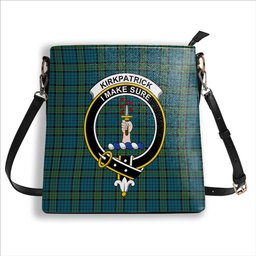 ScotsTee Shop Scottish Kirkpatrick Crest Tartan Bucket Bag Ladies Shoulder Bag Midi