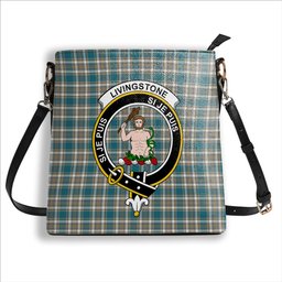 ScotsTee Shop Scottish Livingstone Dress Ancient Crest Tartan Bucket Bag Ladies Shoulder Bag Midi