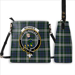ScotsTee Shop Scottish McInnes Dress Crest Tartan Bucket Bag Ladies Shoulder Bag Midi